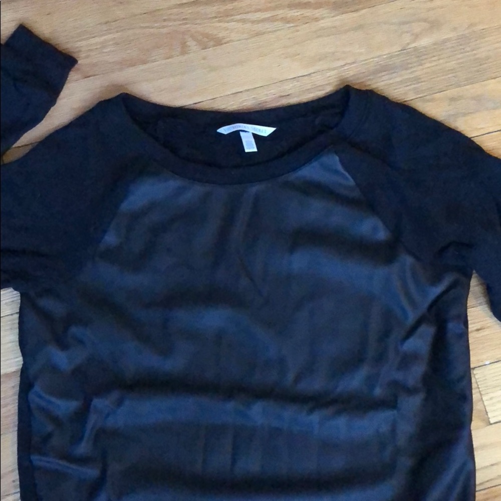 Victoria Secret leather front sweatshirt